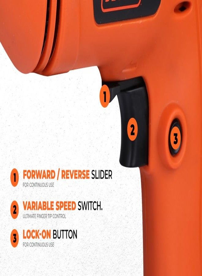 BLACK+DECKER BD65RD 400W 6.5mm Corded Variable Speed Reversible Rotary Drill for Home & DIY Use for Drilling Into Masonry & Wood, 1 Year Warranty, ORANGE & BLACK - Image 4